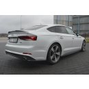 Heck Ansatz Flaps Diffusor passend für Audi A5 S-Line F5 Sportback  schwarz Hochglanz