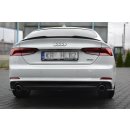 Heck Ansatz Flaps Diffusor passend für Audi A5 S-Line F5 Sportback  schwarz matt