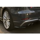 Heck Ansatz Flaps Diffusor passend für AUDI S3 8V FACELIFT schwarz matt