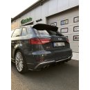 Heck Ansatz Flaps Diffusor passend für AUDI S3 8V FACELIFT schwarz matt