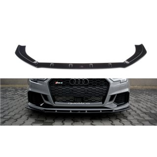 Front Ansatz V.1 passend für Audi RS3 8V FL Sedan schwarz Hochglanz