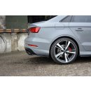 Splitter / Diffusor Heck Ansatz passend für Audi RS3 8V FL Sedan schwarz Hochglanz