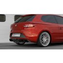 Diffusor Heck Ansatz V.2 passend für SEAT LEON MK3 CUPRA FACELIFT schwarz matt