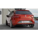 Diffusor Heck Ansatz V.2 passend für SEAT LEON MK3 CUPRA FACELIFT schwarz Hochglanz