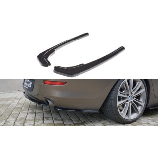 Heck Ansatz Flaps Diffusor passend für BMW 6er GRAN COUPÉ schwarz matt