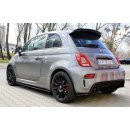 Heck Ansatz Flaps Diffusor passend für FIAT 500 ABARTH MK1 FACELIFT schwarz Hochglanz