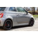 Seitenschweller Ansatz passend für FIAT 500 ABARTH MK1 FACELIFT schwarz matt