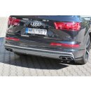 Heck Ansatz Flaps Diffusor passend für Audi SQ7 / Q7 S-Line Mk.2 schwarz Hochglanz