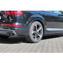 Heck Ansatz Flaps Diffusor passend für Audi SQ7 / Q7 S-Line Mk.2 schwarz Hochglanz