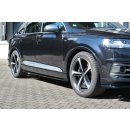 Seitenschweller Ansatz passend für Audi SQ7 / Q7 S-Line Mk.2 schwarz matt