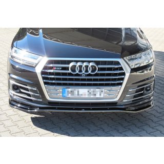 Front Ansatz passend für Audi SQ7 / Q7 S-Line Mk.2 schwarz matt