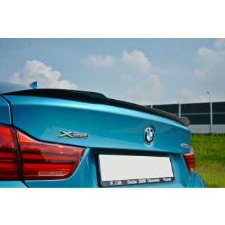 Spoiler CAP passend für BMW 4er F36 GRAN COUPÉ schwarz Hochglanz