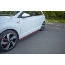 Seitenschweller Ansatz passend für VW POLO MK6 GTI schwarz matt