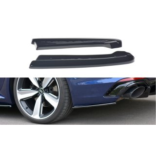 Heck Ansatz Flaps Diffusor passend für Audi RS4 B9 Avant schwarz matt