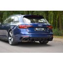 Diffusor Heck Ansatz passend für Audi RS4 B9 Avant schwarz Hochglanz