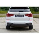 Heck Ansatz Flaps Diffusor passend für BMW X3 G01 M Paket schwarz matt