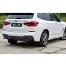 Heck Ansatz Flaps Diffusor passend für BMW X3 G01 M Paket schwarz matt