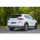 Heck Ansatz Flaps Diffusor passend für Hyundai Tucson Mk3 Facelift schwarz Hochglanz