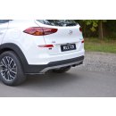 Heck Ansatz Flaps Diffusor passend für Hyundai Tucson Mk3 Facelift schwarz Hochglanz