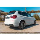 Spoiler CAP passend für BMW X3 F25 M-Paket Facelift  schwarz Hochglanz