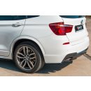 Heck Ansatz Flaps Diffusor passend für BMW X3 F25 M-Paket Facelift  schwarz matt