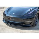 Front Ansatz passend für Tesla Model 3 schwarz matt