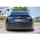 Heck Ansatz Flaps Diffusor passend für Tesla Model 3 Carbon Look