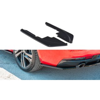 Heck Ansatz Flaps Diffusor passend für Peugeot 508 SW Mk2 schwarz Hochglanz