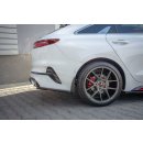 Heck Ansatz Flaps Diffusor passend für Kia ProCeed GT Mk3 Carbon Look