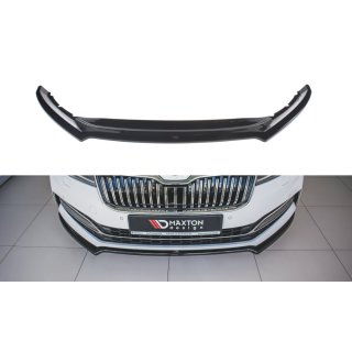 Front Ansatz V.1 passend für Skoda Superb Mk3 FL schwarz matt