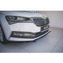 Front Ansatz V.1 passend für Skoda Superb Mk3 FL schwarz Hochglanz