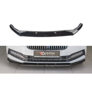 Front Ansatz V.2 passend für Skoda Superb Mk3 FL schwarz matt