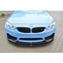 Front Ansatz passend für  BMW M4 F82 M-performance schwarz matt