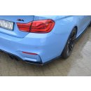 Heck Ansatz Flaps Diffusor passend für BMW M4 F82 schwarz matt