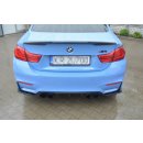 Heck Ansatz Flaps Diffusor passend für BMW M4 F82 schwarz matt