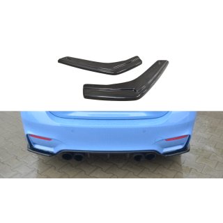 Heck Ansatz Flaps Diffusor passend für BMW M4 F82 schwarz Hochglanz