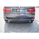 Heck Ansatz Flaps Diffusor passend für BMW X5 E70 Facelift M Paket Carbon Look