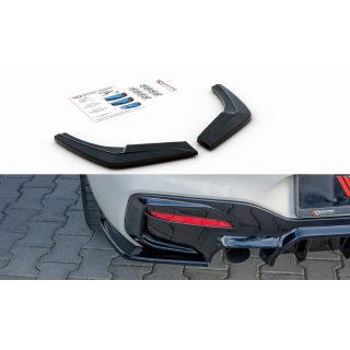 Heck Ansatz Flaps Diffusor passend für BMW 1er F20 Facelift M-power schwarz matt