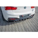 Heck Ansatz Flaps Diffusor passend für BMW 1er F20 Facelift M-power schwarz matt