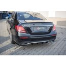 Heck Ansatz Flaps Diffusor passend für Mercedes-Benz E43 AMG / AMG-Line W213 schwarz Hochglanz