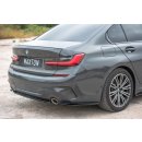 Heck Ansatz Flaps Diffusor passend für BMW 3er G20 M Paket schwarz Hochglanz