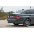 Mittlerer Diffusor Heck Ansatz passend für BMW 3er G20 M Paket schwarz matt