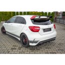 Heck Ansatz Flaps Diffusor passend für Mercedes A45 AMG W176 schwarz matt