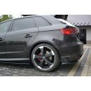 Heck Ansatz Flaps Diffusor passend für Audi RS3 8V FL Sportback schwarz Hochglanz