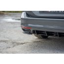 Heck Ansatz Flaps Diffusor passend für Volkswagen Passat R-Line B8 schwarz matt