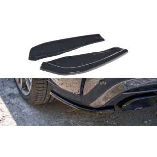 Heck Ansatz Flaps Diffusor passend für BMW X4 M-Paket G02 schwarz Hochglanz