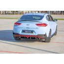 Heck Ansatz Flaps Diffusor passend für Hyundai I30 N Mk3 Fastback  schwarz matt