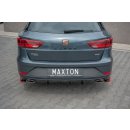 Diffusor Heck Ansatz passend für Seat Leon Mk3 Cupra ST Facelift schwarz matt