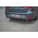 Diffusor Heck Ansatz passend für Seat Leon Mk3 Cupra ST Facelift schwarz matt