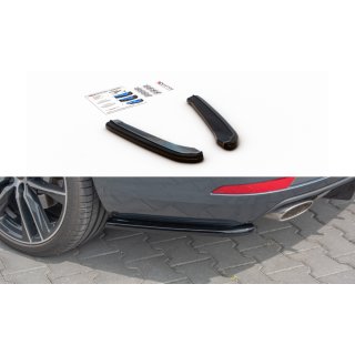 Heck Ansatz Flaps Diffusor passend für Seat Leon Mk3 Cupra ST Facelift schwarz Hochglanz